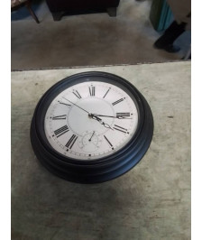 HORLOGE RONDE RÉSINE NOIR