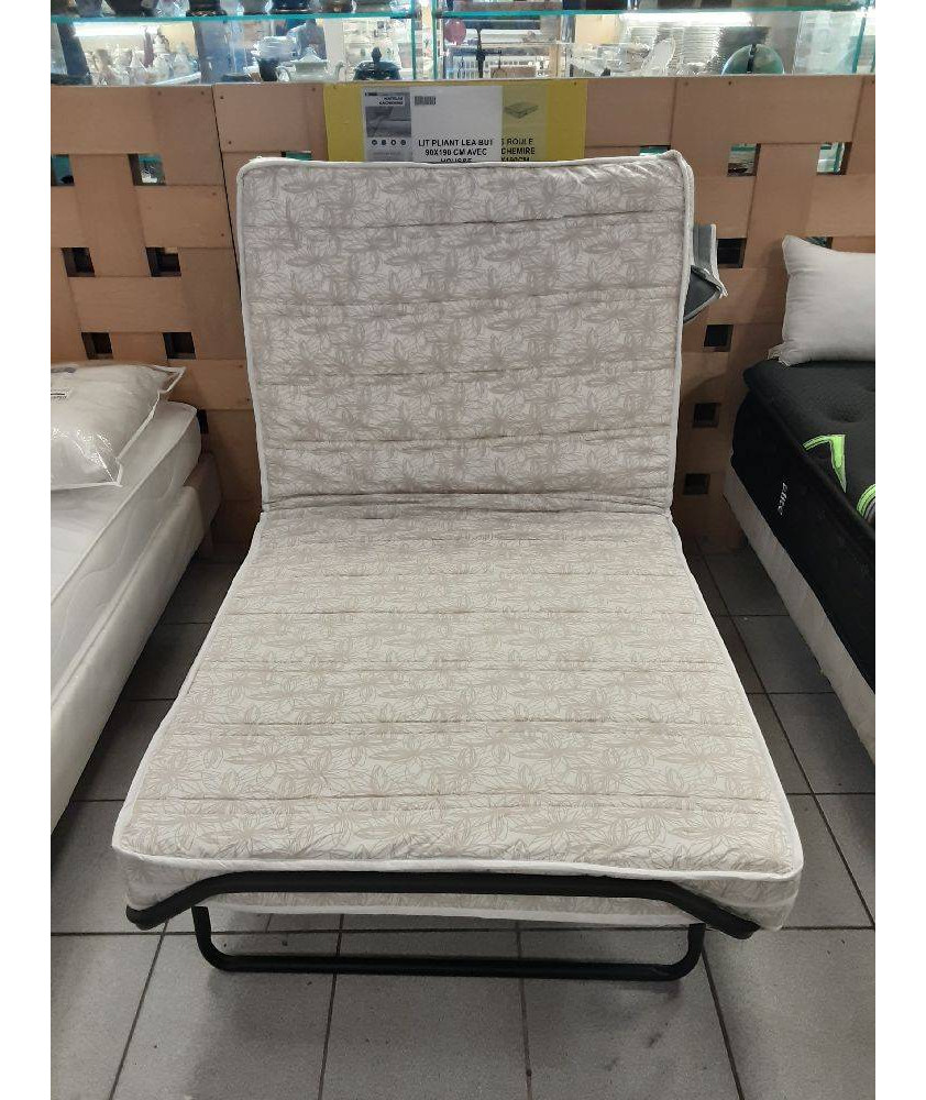 LIT PLIANT LEA BUT 90X190 CM AVEC HOUSSE