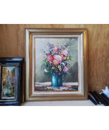PEINTURE AUX COUTEAUX ’ BOUQUET DE FLEURS ’