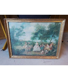 SCÈNE GALANTE IMPRIMER ENCADRÉ 