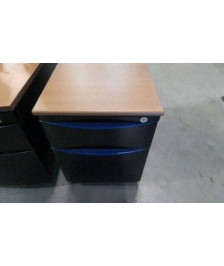 CAISSON DE BUREAU NOIR SANS CLE