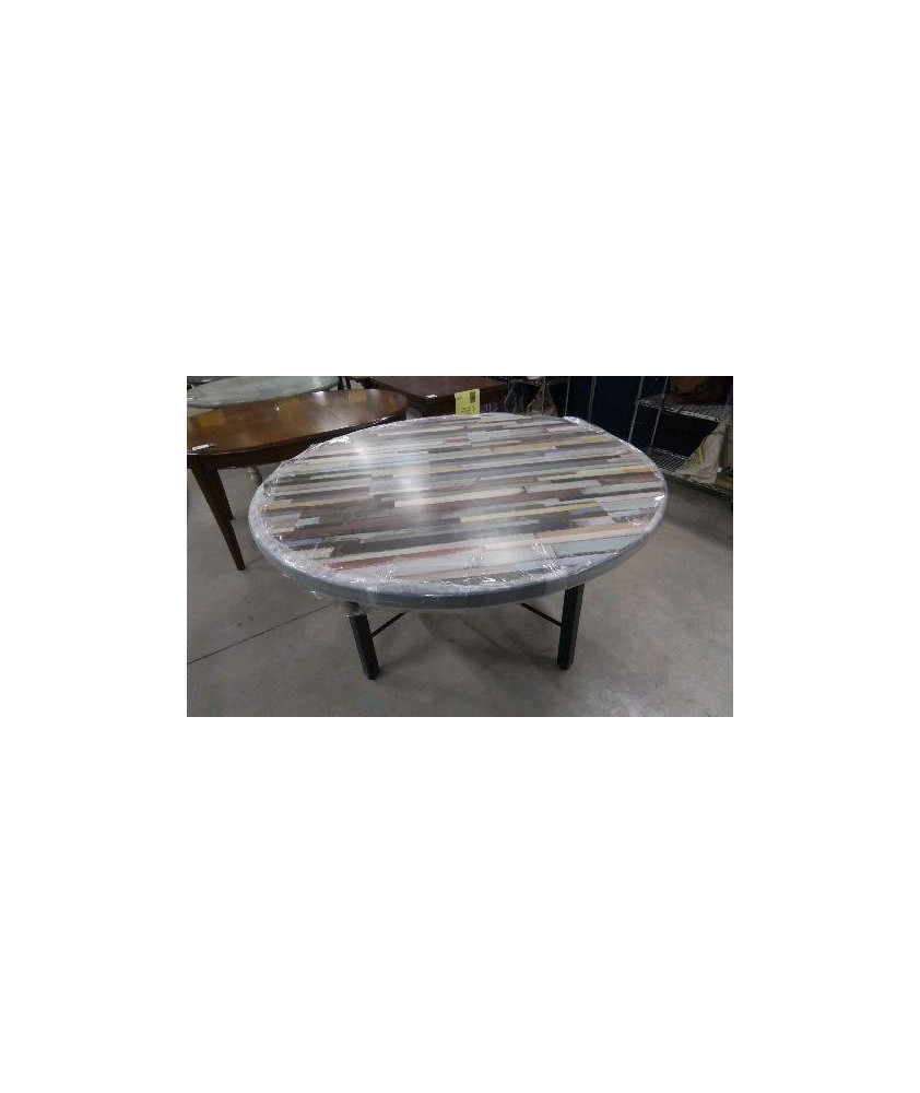 TABLE RONDE STYLE INDUSTRIEL/ DIAM 152CM