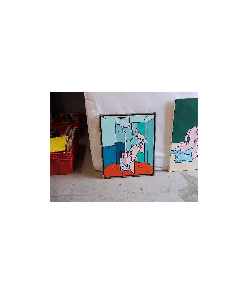 COPIE VALERIO ADAMI ACRYLIQUE SUR TOILE ENCADRÉ