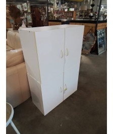 ÉLÉMENT DE CUISINE MURAL BOIS BLANC 2 PORTES
