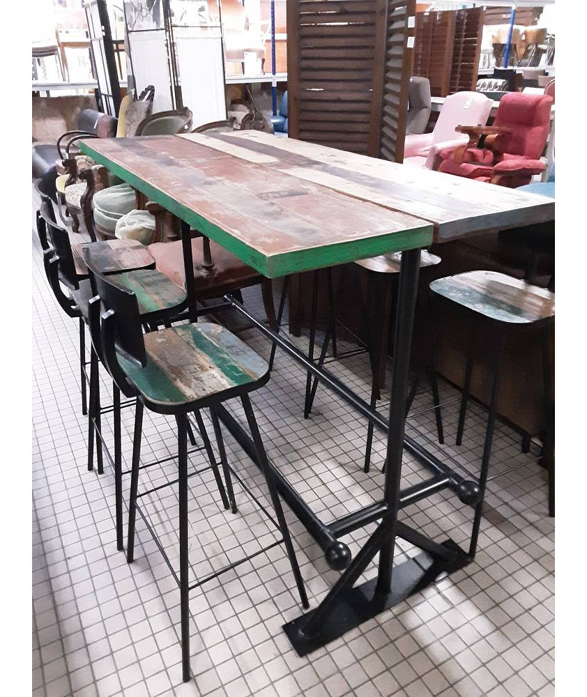 MANGE DEBOUT     +6 CHAISES HAUTES