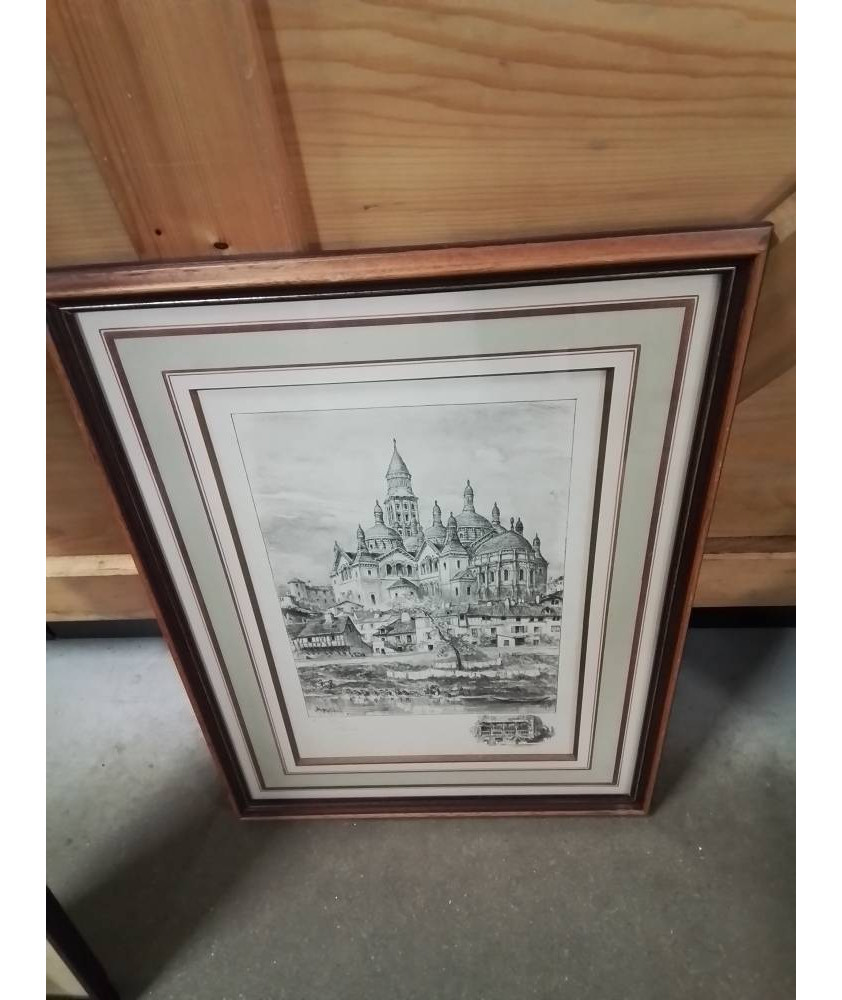 GRAVURE NUMÉROTÉE ET CONTRESIGNEE CATHÉDRALE PERIGEUX ALBERT ROBIDA (1848-1926) 