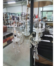 LUSTRE A PENDELOQUES 5 BRANCHES