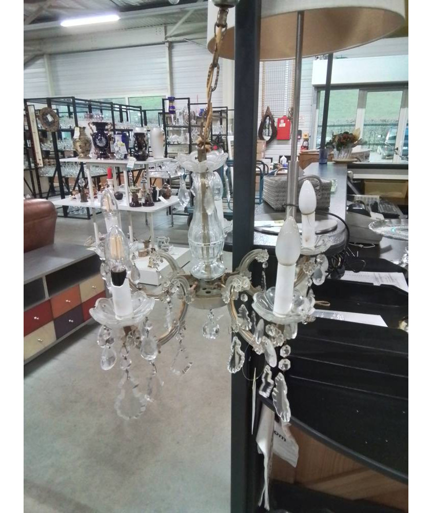 LUSTRE A PENDELOQUES 5 BRANCHES