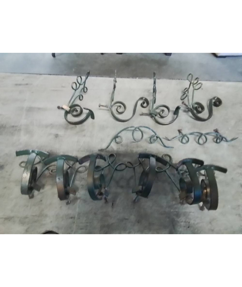 10 PATERES FER FORGÉ ANNÉES 50