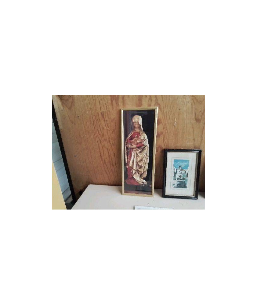 PHOTOGRAPHIE STATUE RELIGIEUSE DE LA VIERGE