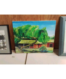 GOUACHE CABANNE TROPICALE