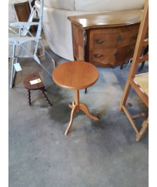 SELLETTE RONDE TRIPODE BOIS CLAIR