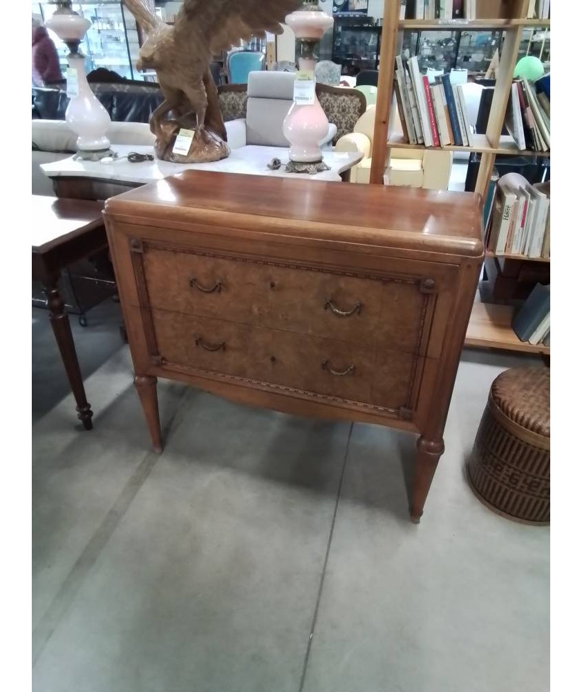 COMMODE SAUTEUSE  BOIS CLAIR 2 TIROIRS STYLE LOUIS XVI 