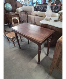 BUREAU RECTANGULAIRE LOUIS PHILIPPE PIEDS TOURNÉS 1 TIROIR  