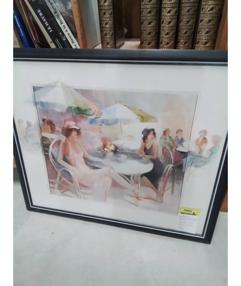 GRAVURE SCÈNE DE RESTAURANT WILLEM HAENRAETS (1940) 