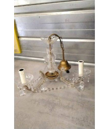 LUSTRE 3 BRANCHES PAMPILLES 