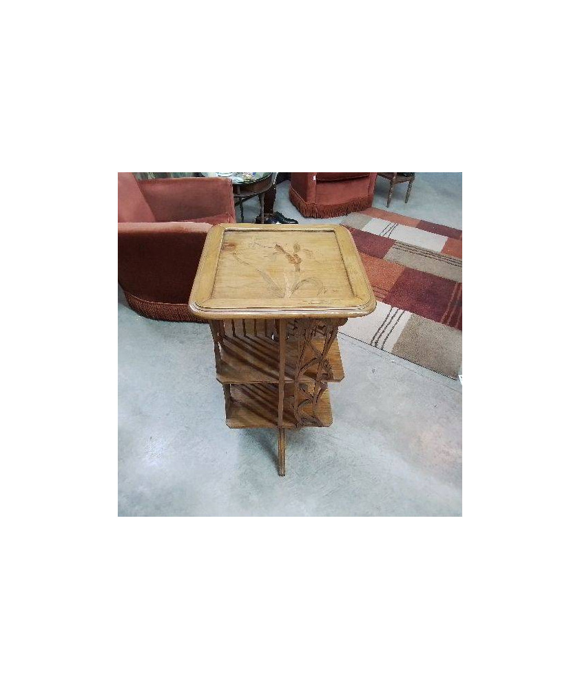 BIBLIOTHEQUE TOURNANT SIGNÉE ÉMILE GALLÉ