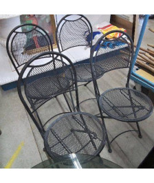 CHAISES PLIANTES METAL LOT DE 4 STYLE MATEGOT