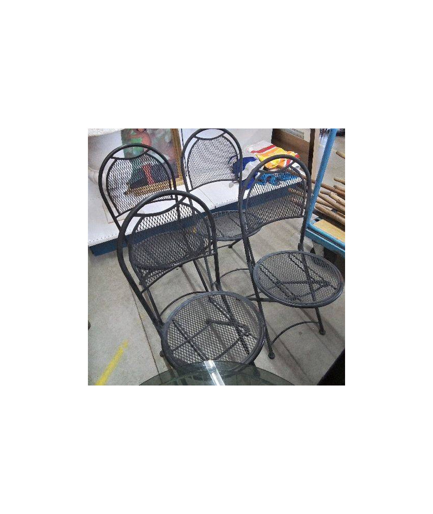 CHAISES PLIANTES METAL LOT DE 4 STYLE MATEGOT