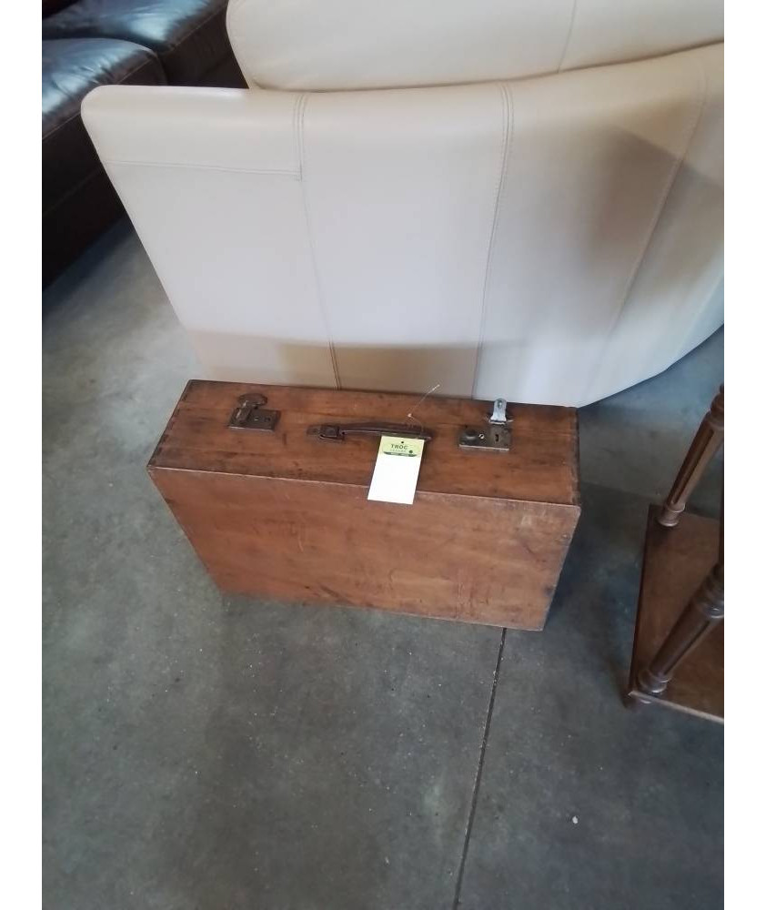 VALISE BOIS ANSE CUIR DÉBUT XXE