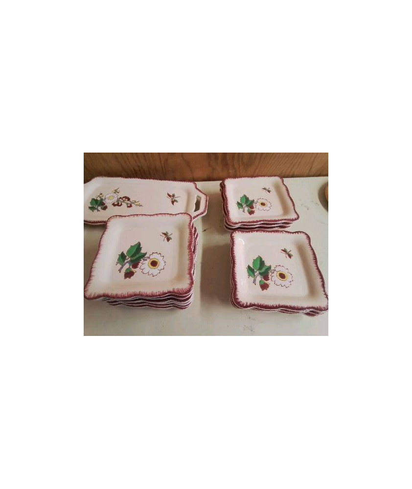 PLAT LONGWY MOTIF FLORAL 