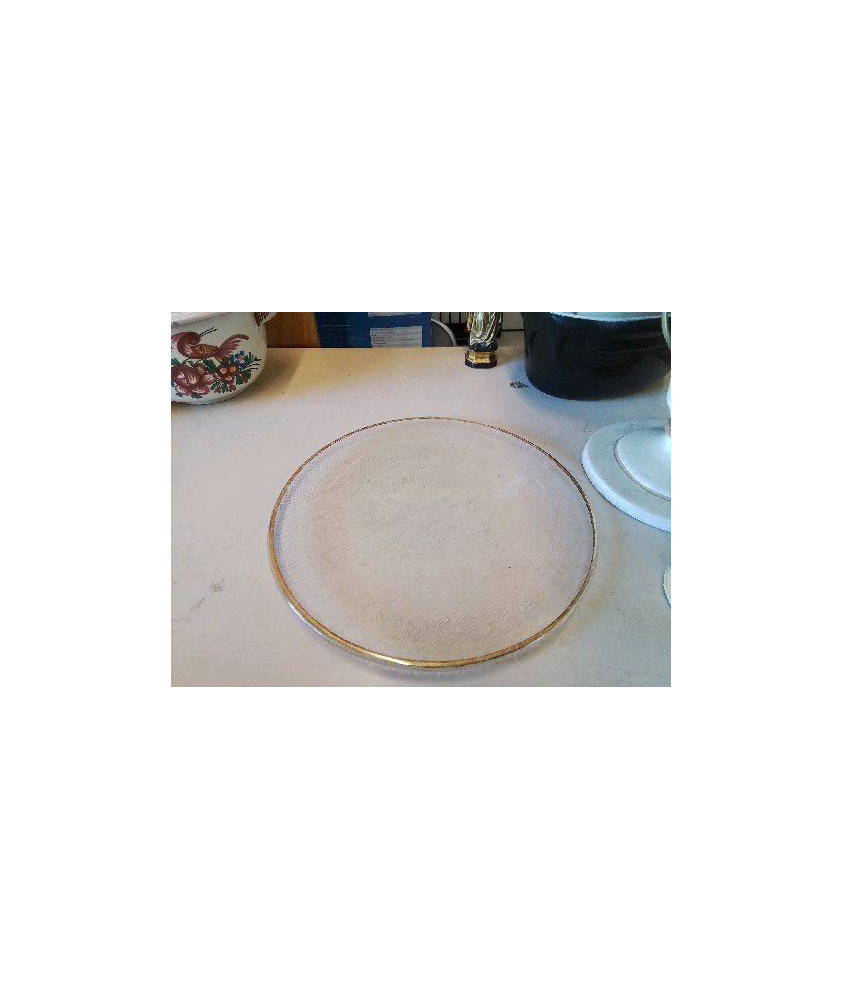PLAT ROND EN VERRE 