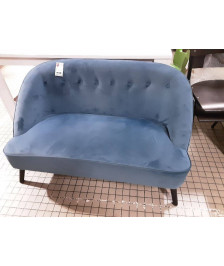 BANQUETTE VELOURS BLEU