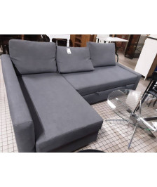 CANAPÉ CONVERTIBLE COFFRE TISSU GRIS IKEA