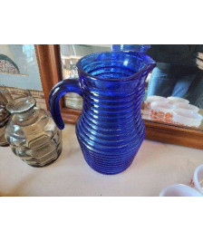 PICHET EN VERRE BLEU