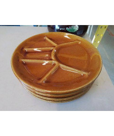 LOT DE 4 ASSIETTES À FONDUE 