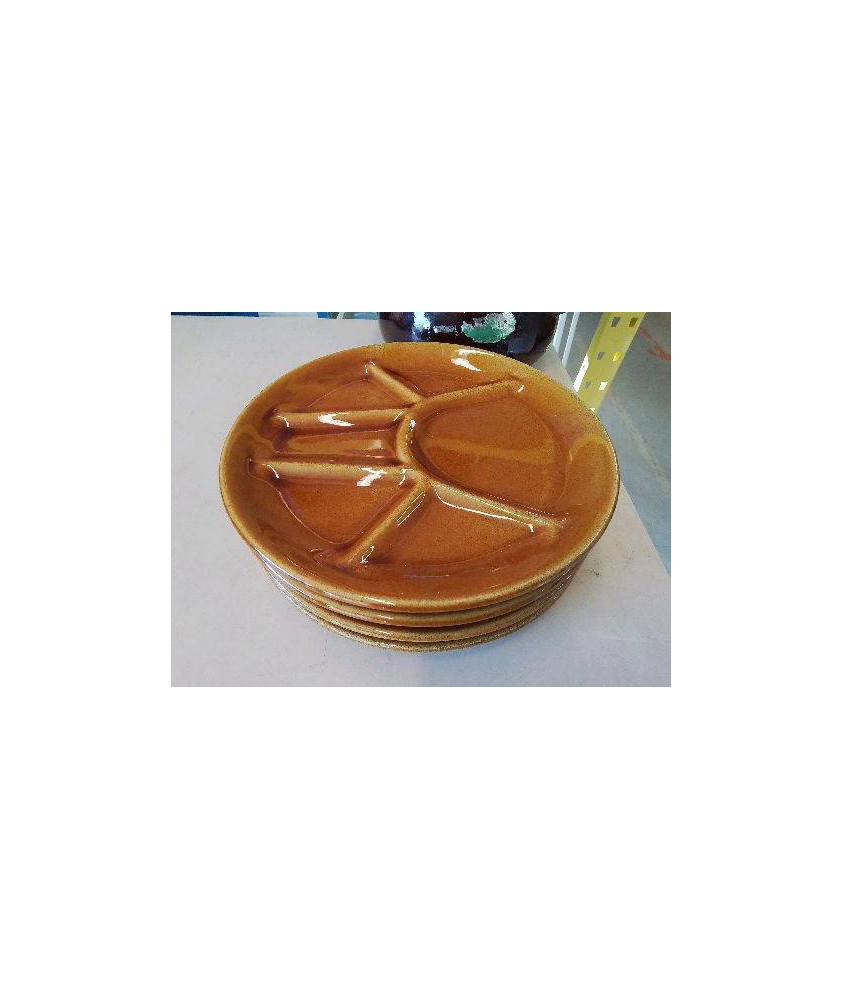 LOT DE 4 ASSIETTES À FONDUE 