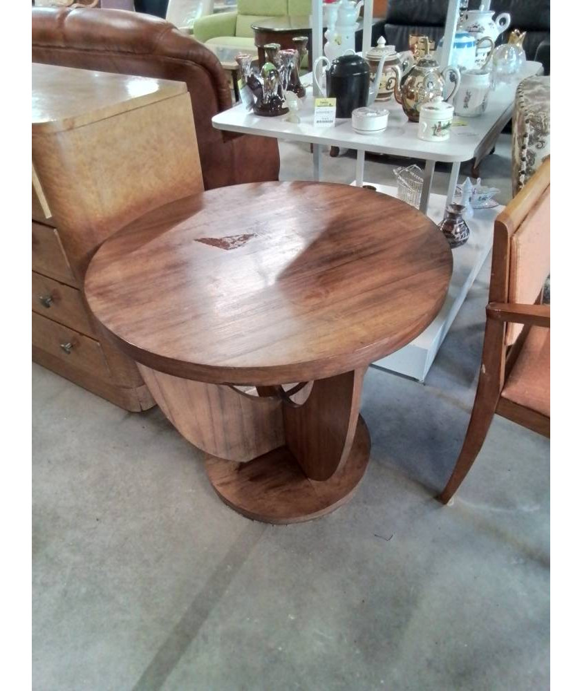 GUERIDON ROND PALISSANDRE ART DÉCO