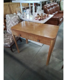 BUREAU RECTANGULAIRE  BOIS ART DÉCO 2 TIROIRS