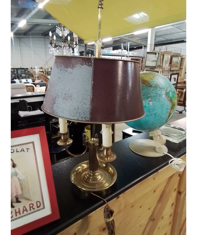 LAMPE BOUILLOTTE LAITON 3 FEUX STYLE EMPIRE EN L\'ÉTAT 