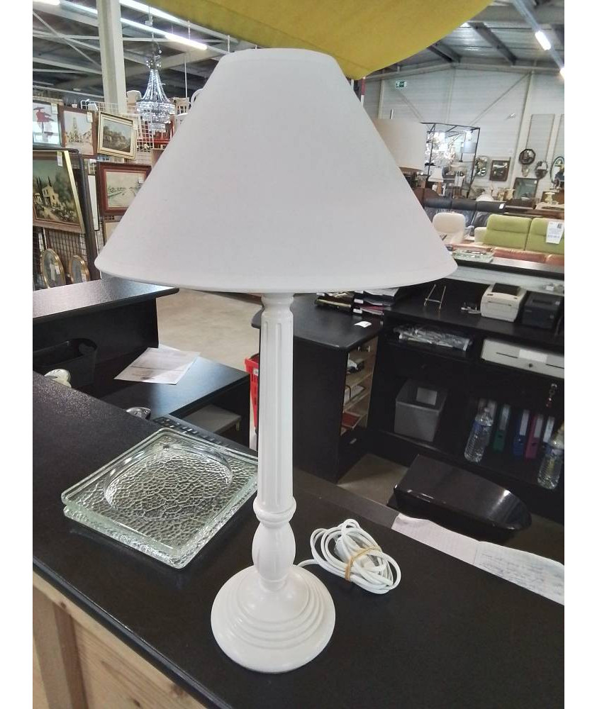 LAMPE COLONNE BOIS ECRU AJ ÉCRU 