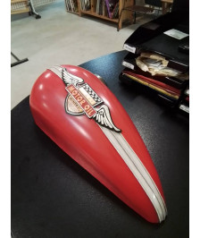 DÉCORATION MURAL MÉTAL ROUGE MOTOR OIL 