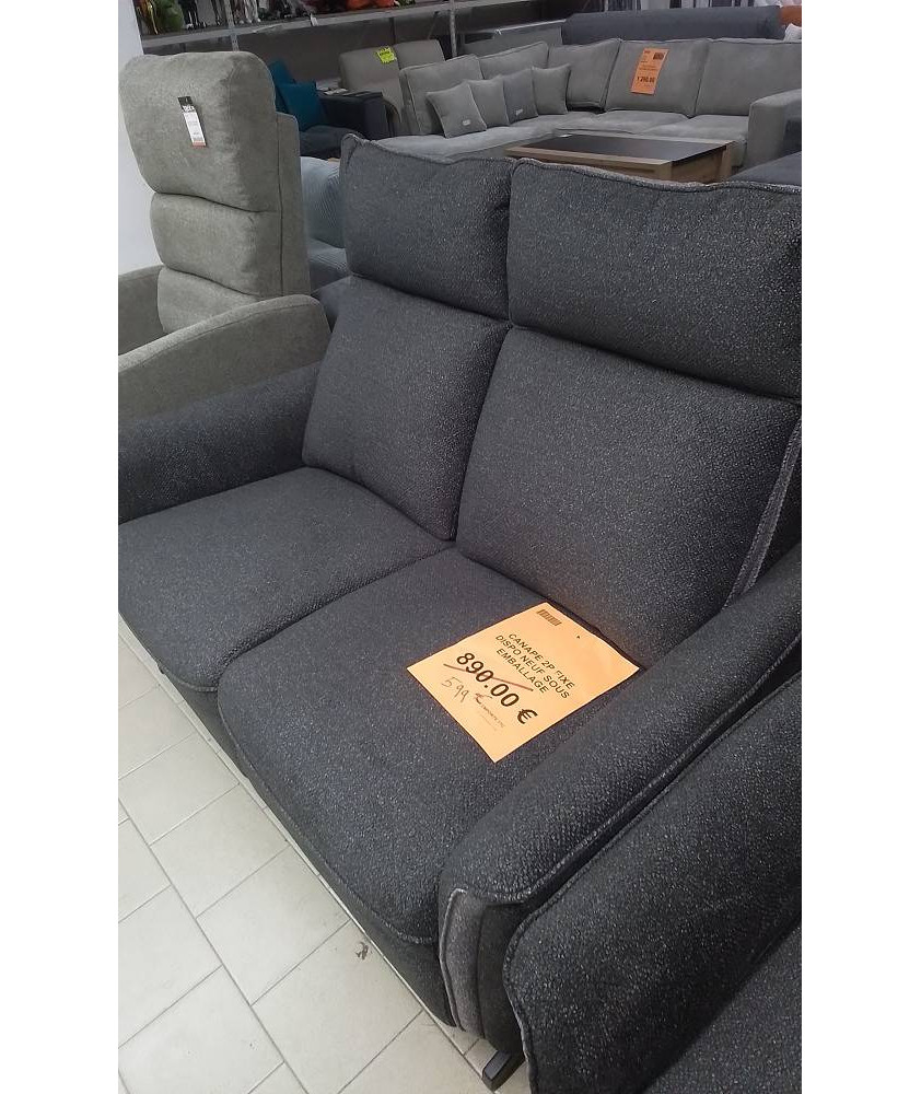 CANAPE 2P FIXE DISPO NEUF SOUS EMBALLAGE