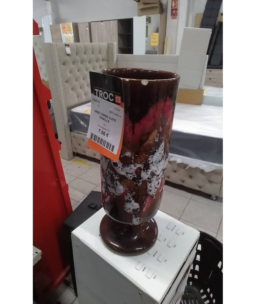 VASE TERRE CUITE EMAILLE