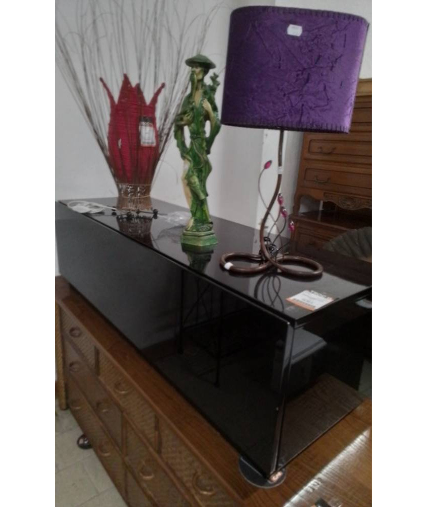 MEUBLE LAQUÉ NOIR 1,30CM 