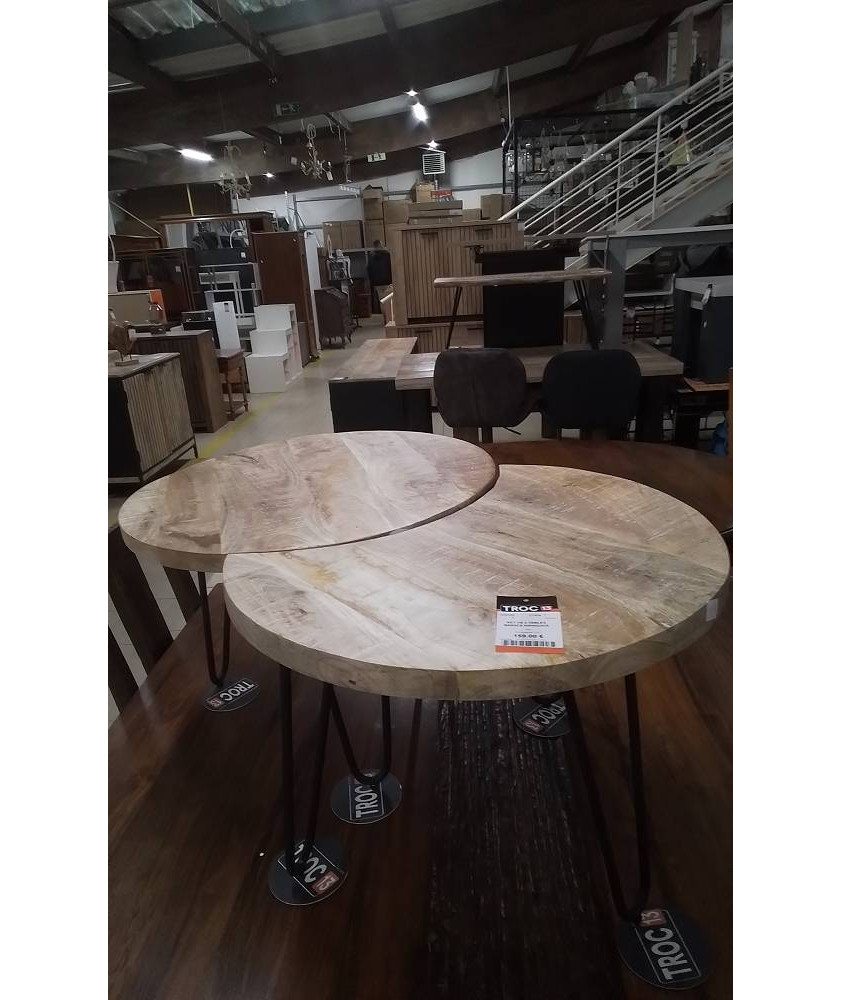 SET DE 2 TABLES BASSES MANGUIER