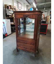 ARGENTIER BOIS MOULURÉ 1 PORTE 2 TIROIRS STYLE RÉGENCE COQUILLE 