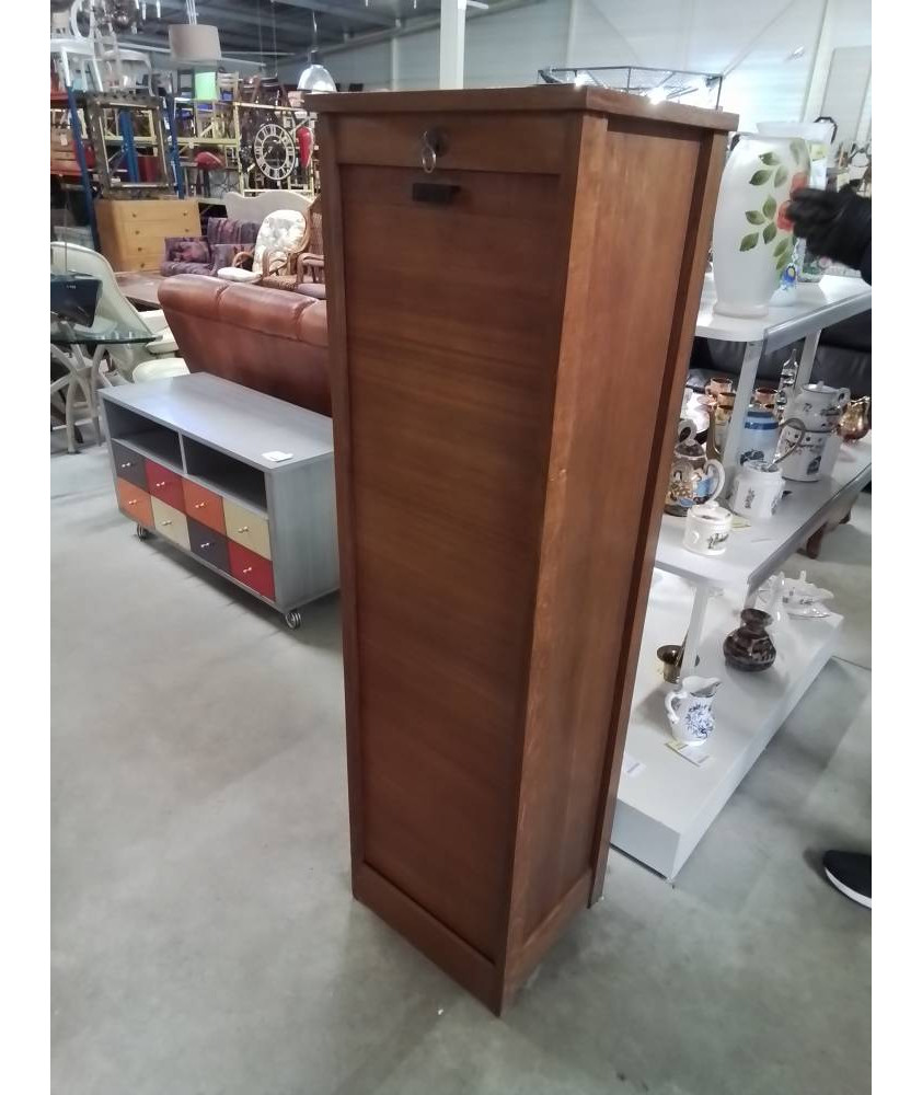 CLASSEUR A RIDEAU BOIS CLAIR SPIROL ANNÉES 50 150CM