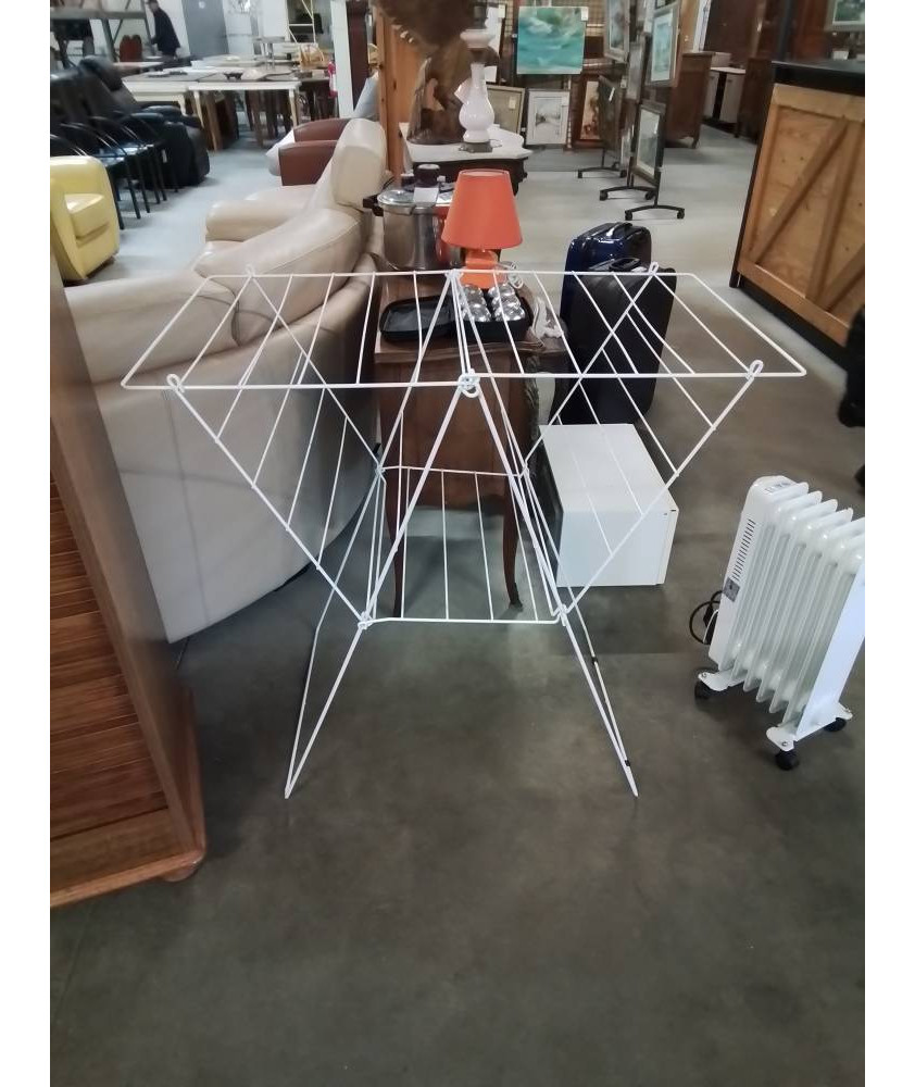 ÉTENDOIR PLIANT MÉTAL BLANC