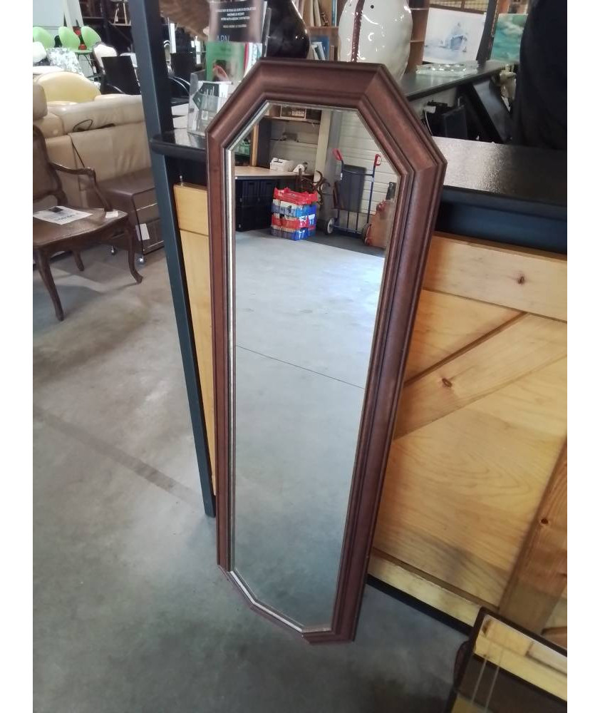 MIROIR OCTOGONAL BOIS MOULURÉ 