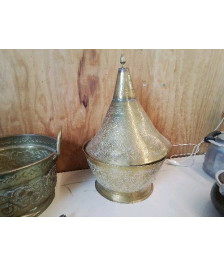 GRAND PLAT A TAJINE MAROCAIN EN LAITON