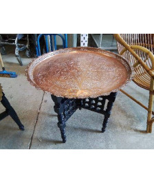 TABLE BASSE PLATEAU MAROCAIN CUIVRE
