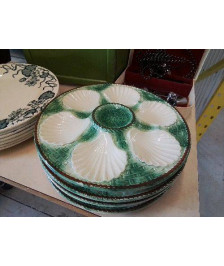 LOT DE 4 ASSIETTES À HUITRE 