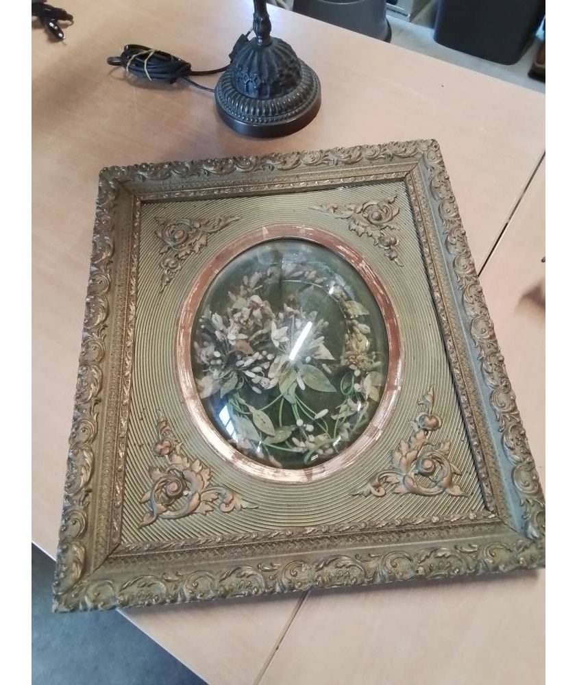 CADRE MÉDAILLON GLOBE DE MARIÉE