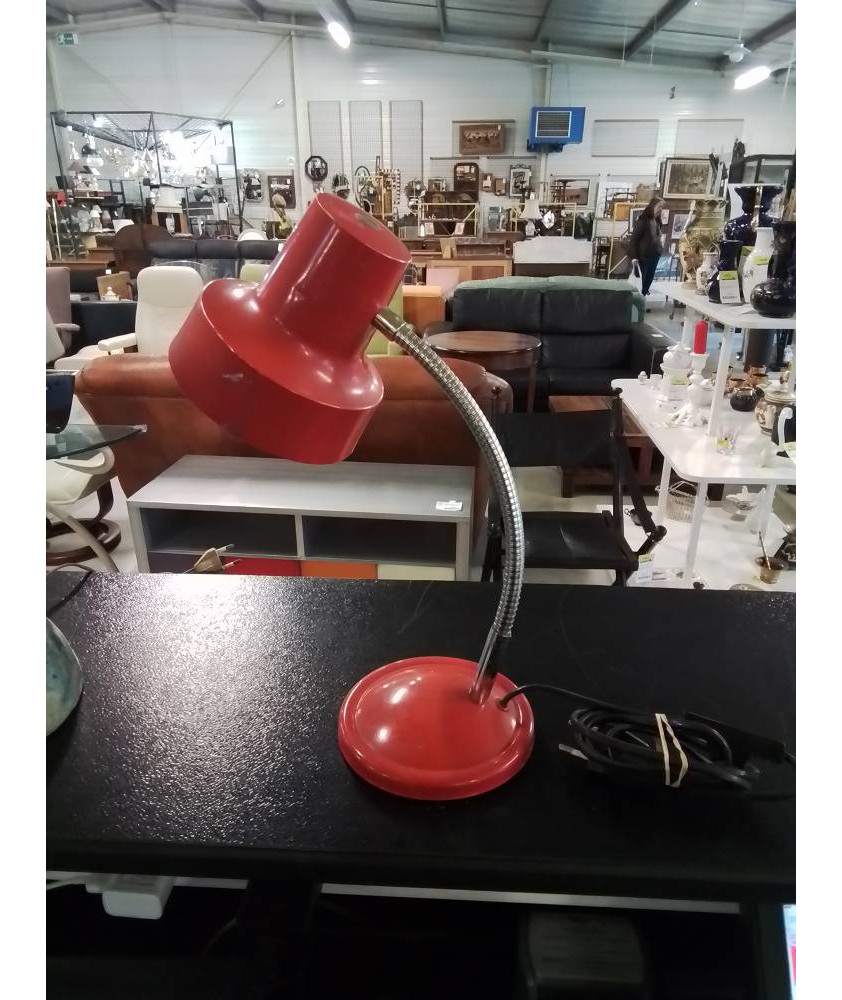 LAMPE SPOT FLEXIBLE MÉTAL ROUGE ANNÉES 80