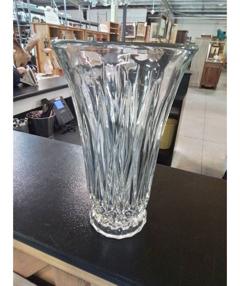 VASE CRISTAL TAILLÉ 28CM
